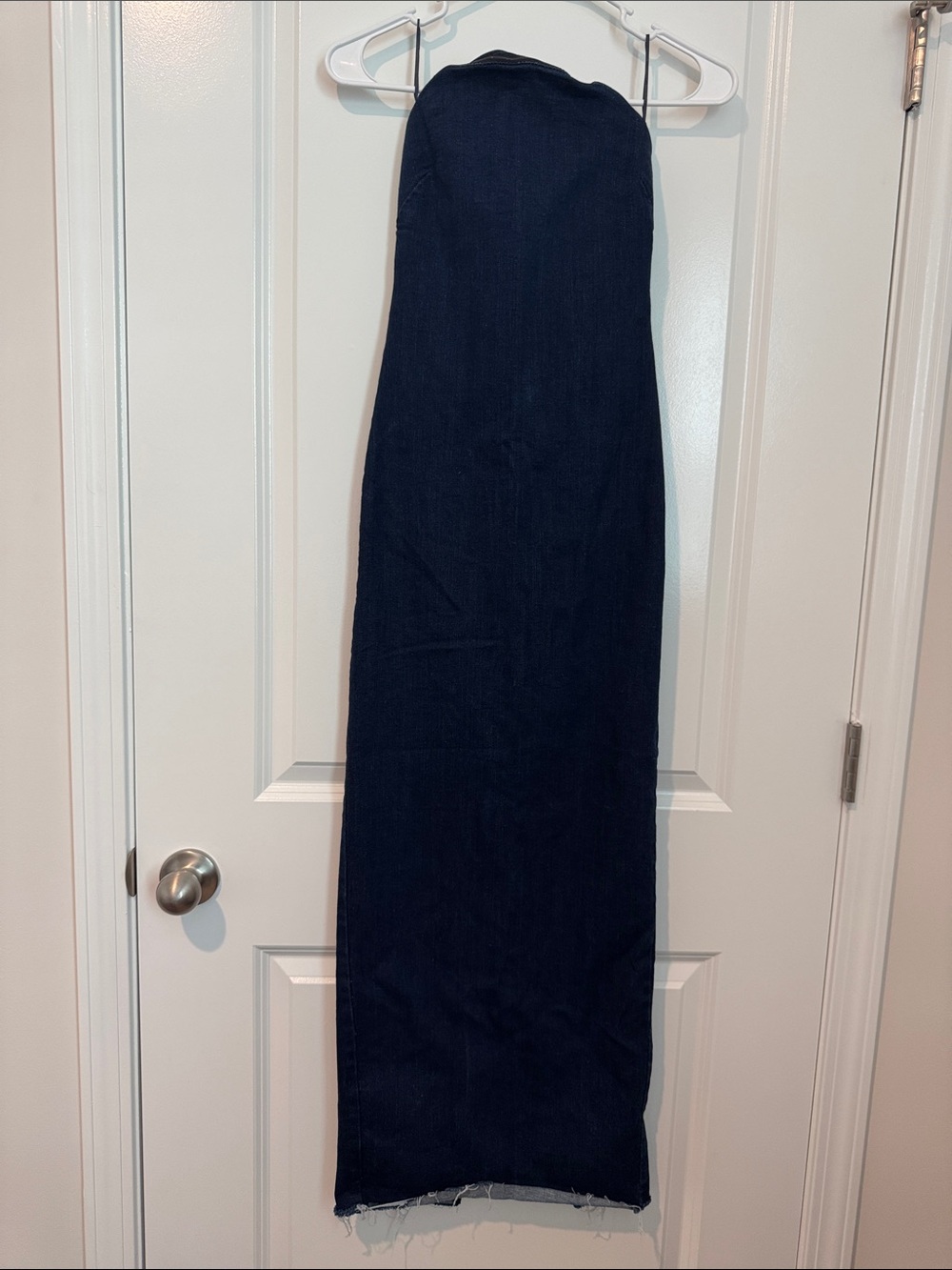 Zara Strapless Navy Blue Maxi Dress